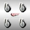 Service Caster 4 Inch 316SS Black Polyurethane Wheel Swivel Bolt Hole Caster Set SCC-SS316BH20S414-PPUB-BLK-4 - alternate 2